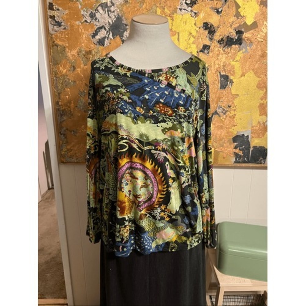 Absolutely gorgeous Norm Thompson Asian Tunic 2X
